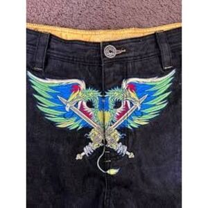 Coogi Men's Vintage Jeans 40/34  Eagle & Sword  Embroidered front and back Y2K